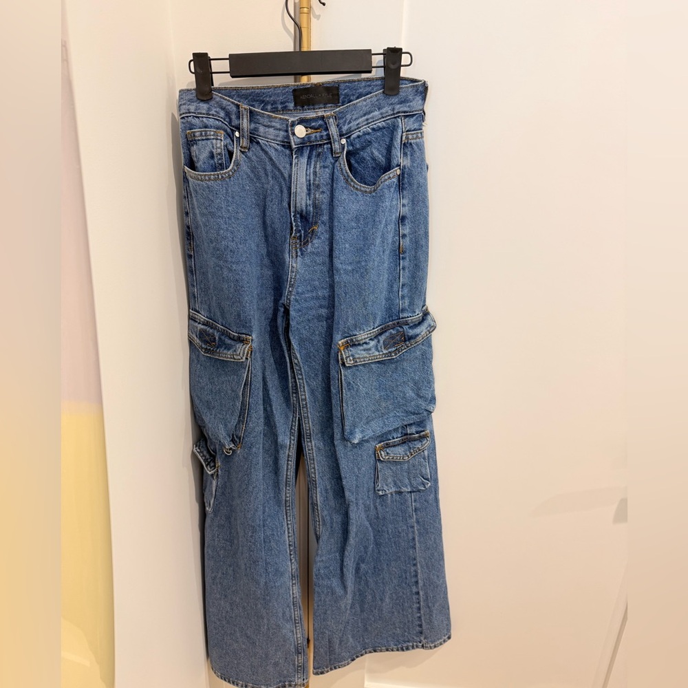 Kendall & Kylie Blue Cargo Jeans